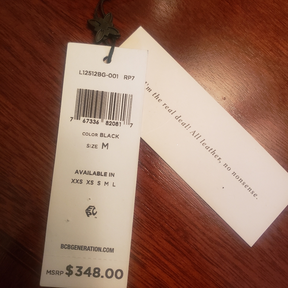 BCBGeneration Black Leather Moto Biker Jacket Sz M - Picture 9 of 11